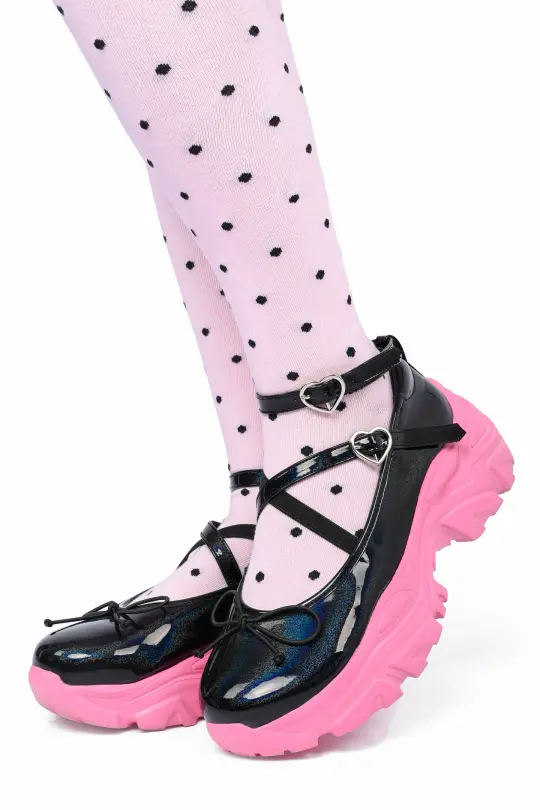 Clara Ballet Sneaker - Black x Pink