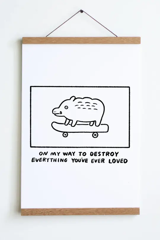 On My Way (Boar) Print