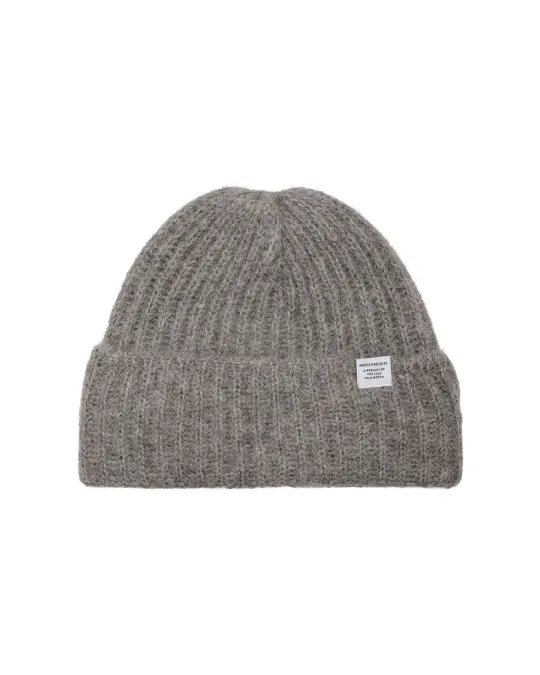 Norse Projects Alpaca Wool Chunky Rib Beanie Walnut