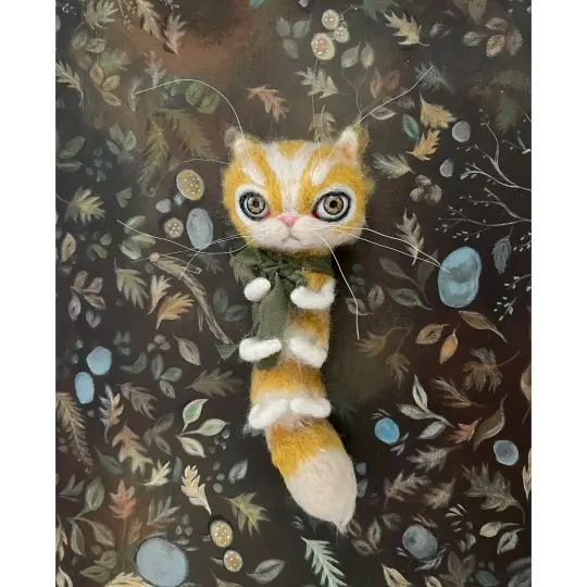Watcher of Leaves (Wool Sculpture)