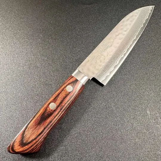 Masutani Kokuryu VG10 Damascus 130mm  Ko-Santoku Mahogany handle
