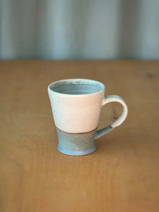 Matte White + Denim Blue Mug