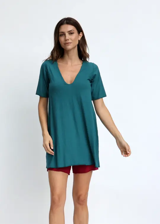 Plunge Built In Bra Ojai Tunic