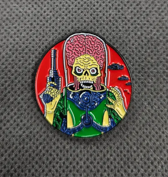 Mars Attacks! enamel pin, collector pin, battle jacket pin