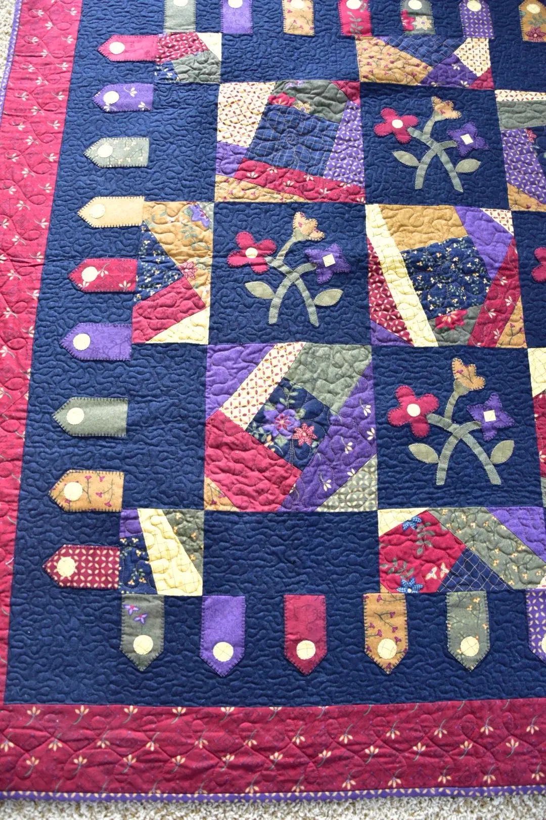 Moonlit Garden Penny Mat Quilt