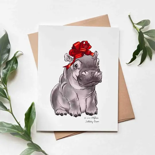 Baby Hippo Card