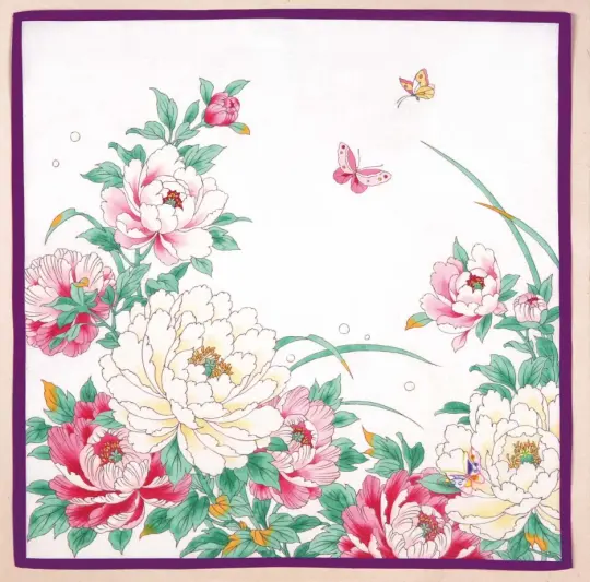 Cotton handkerchief - Peony (2 colors)