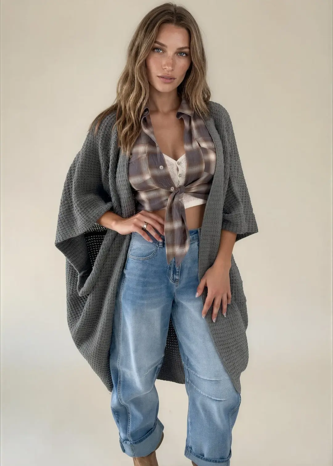 Hedda Sweater in Heather Gray
