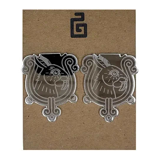 ce tochtli / studs / silver