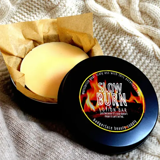 Slow Burn Solid Lotion Bar.