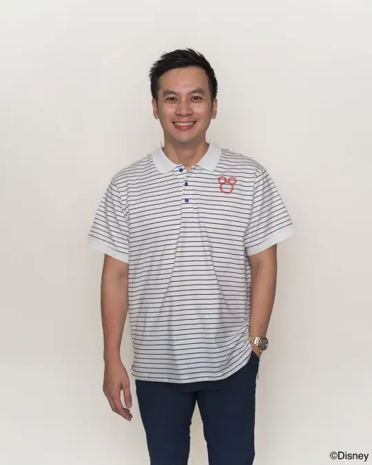 Men's Polo Tee - Sailor Mickey Stripes