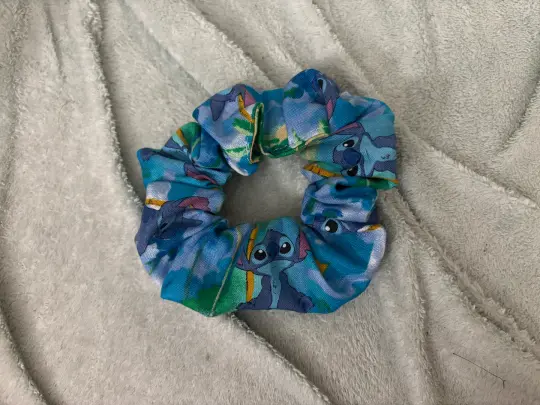 Blue Alien Scrunchie