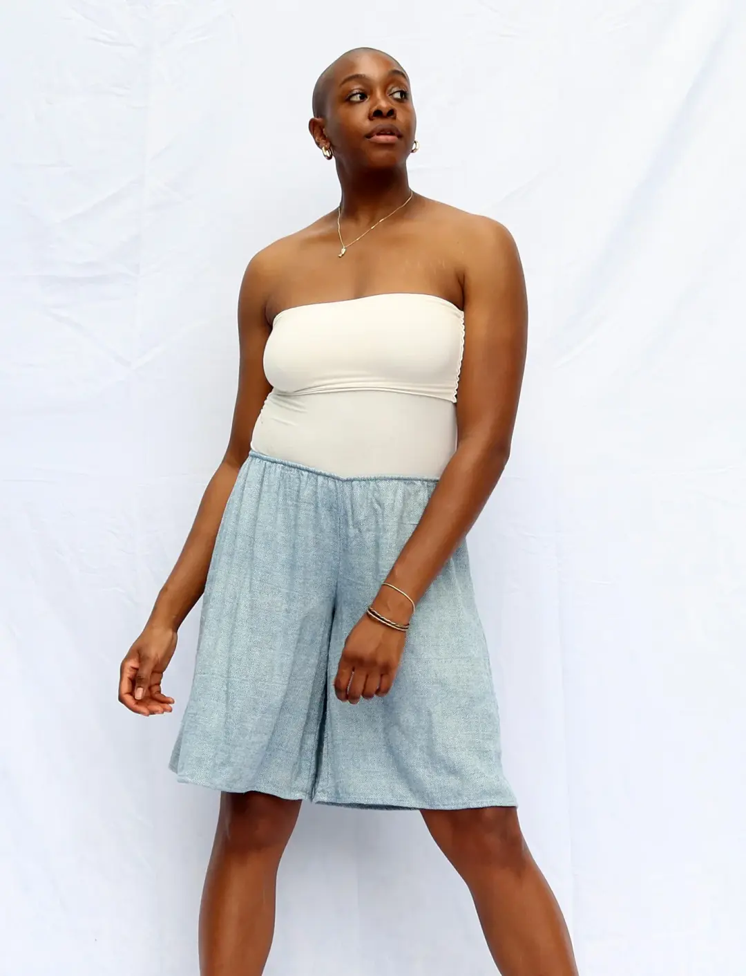 Handwoven - Everyday Low Rise Palazzo Bermuda Shorts