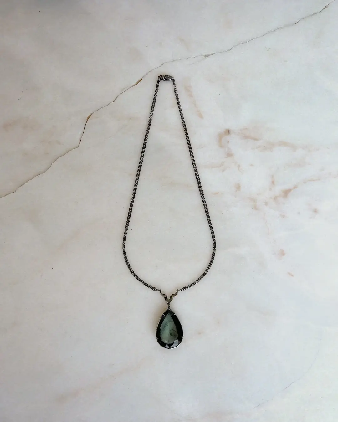 Heart of the Lake // Moss Aquamarine Necklace