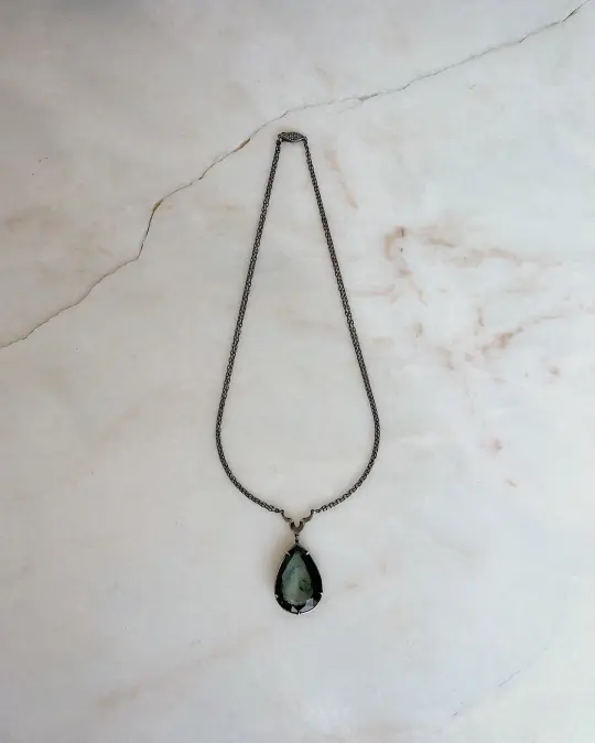 Heart of the Lake // Moss Aquamarine Necklace