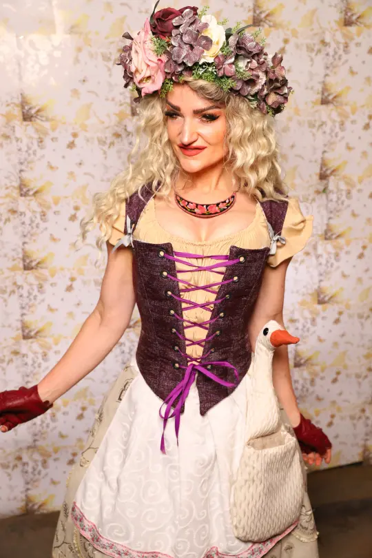 Elizabethan Corset in Bramble Upholstry - Oktoberfest Sets Collection