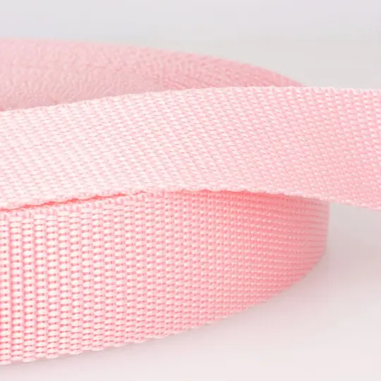 25mm Polypropylene Webbing in Pink