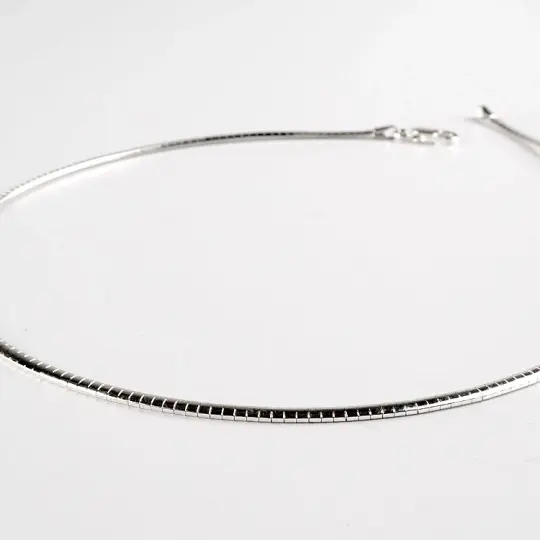 16" Sterling Silver Omega Choker Chain