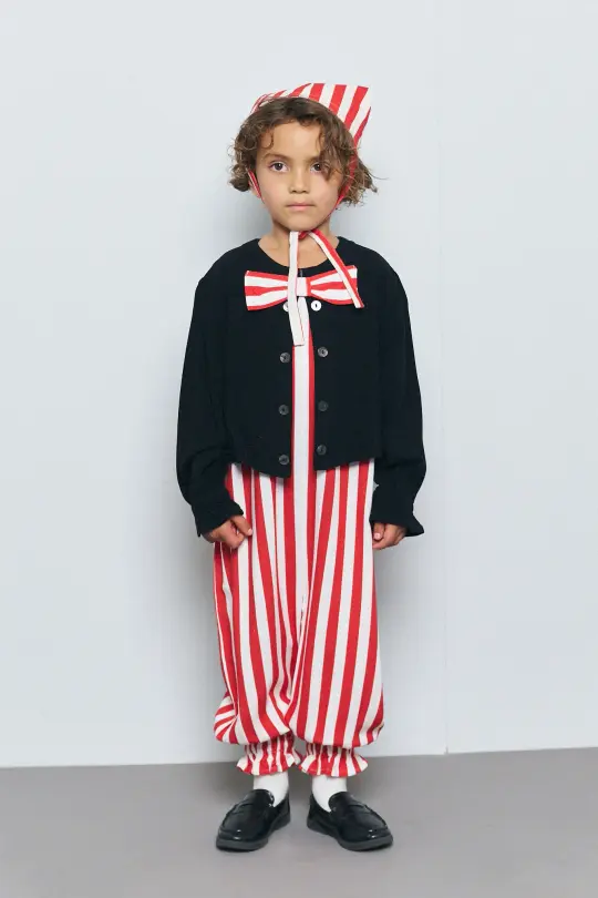 Kid's Thick Linen Clown Jumpsuit