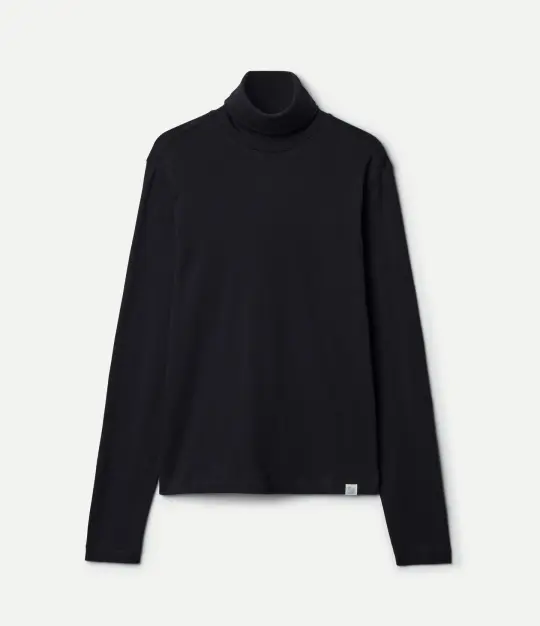 Premium Cotton-Cashmere Long Sleeve Turtleneck