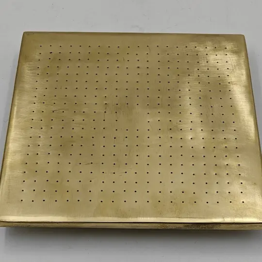 Unlacquered Brass Square Shower Head