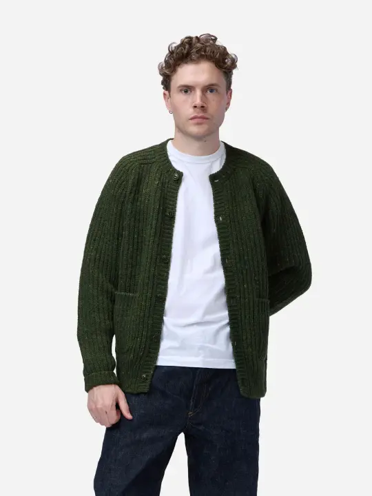 Fisherman Cardigan ~ Hunter Green