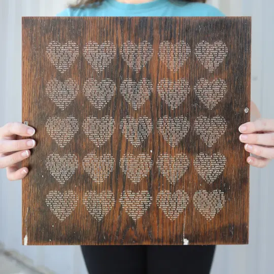 Love Is...Engraved Hearts Artwork