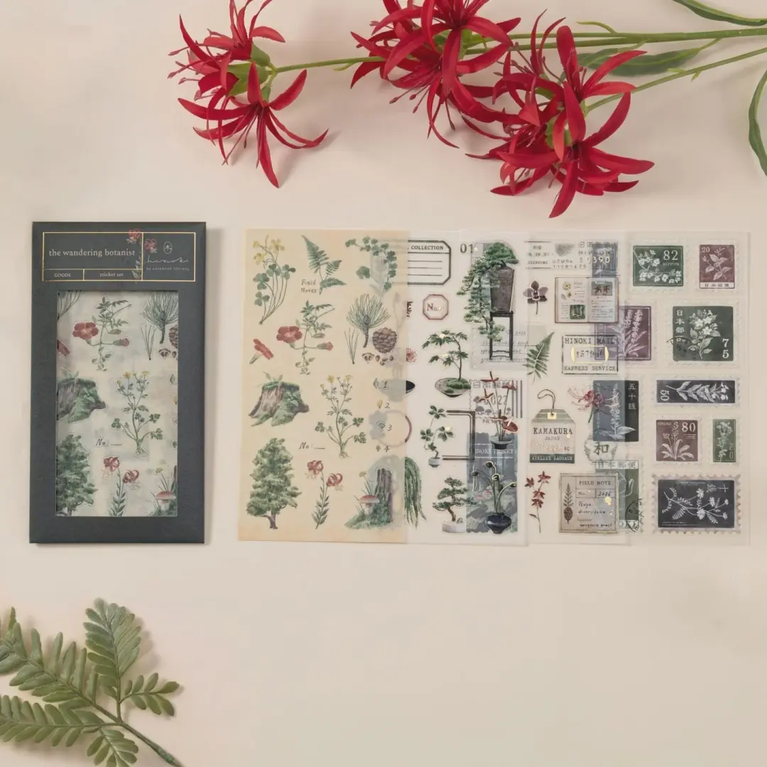 Hinoki - ‘The Wandering Botanist’ Sticker Sheets