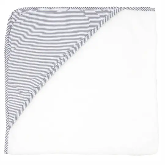 Baby Mode Signature Baby Boys and Girls Bath Towel with Piping, Gray