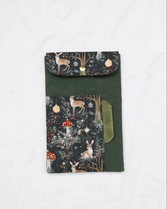 TN Regular-Size Journal Pouch – Christmas Woodland Deer | Preorder