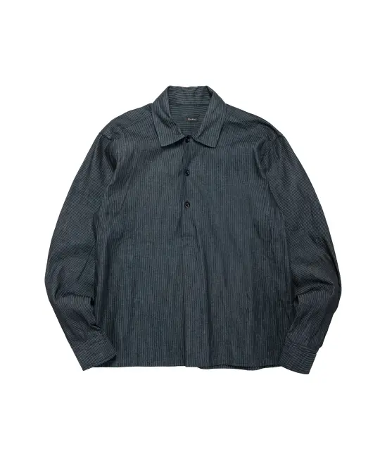 Conkers Night Shirt Striped Cotton Navy