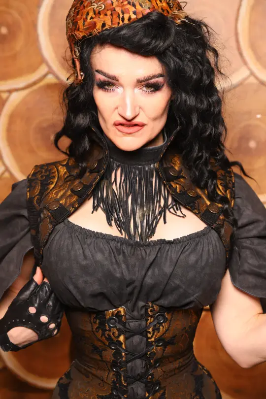 Sgt Pepper Vest in Black and Gold Medallion - The Darling Starling Collection