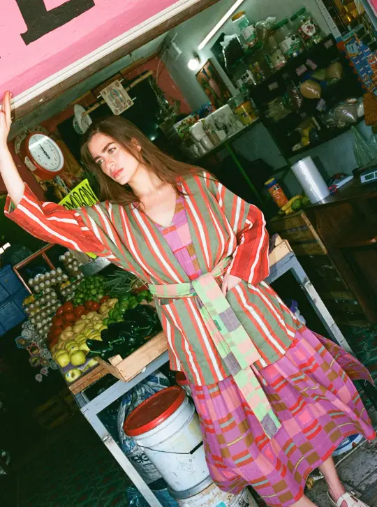 sample sale | short quilted duster fennel | XS-3X