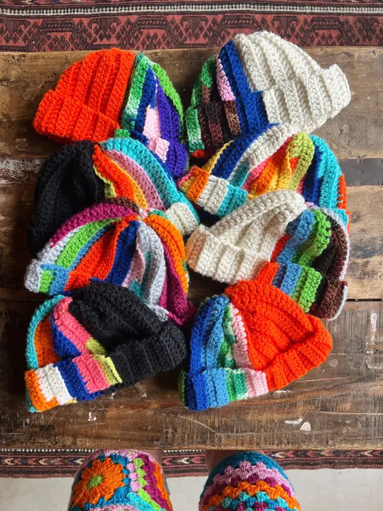 Bev Made Two-Tone Scrap Beanie