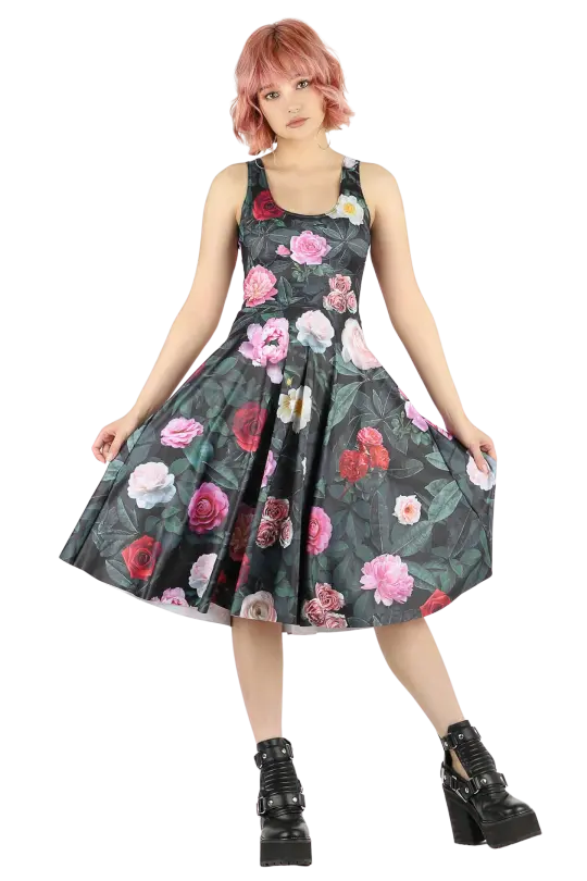 Dark Rose Scoop Midi Dress