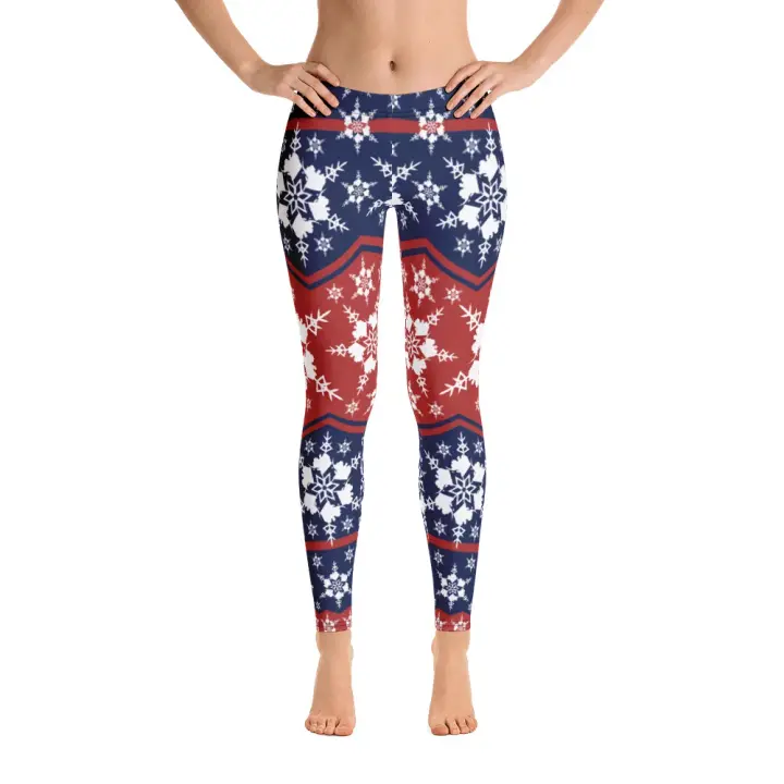 AK Snowflake Leggings - Blue/Red