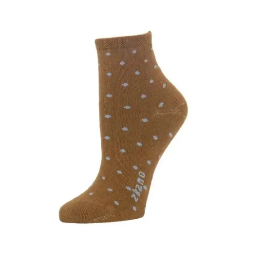 Polka Dot Anklet Sock in Bronze