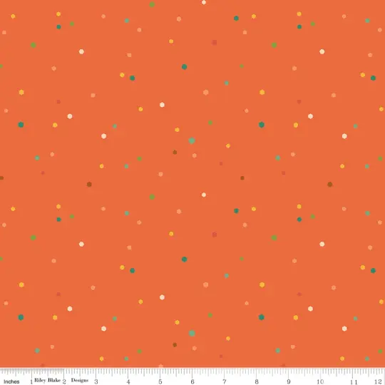 Orange Hexi Dots from Autumn Afternoon
