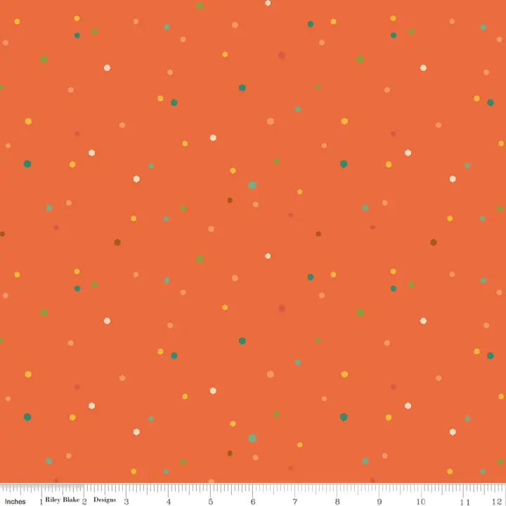 Orange Hexi Dots from Autumn Afternoon