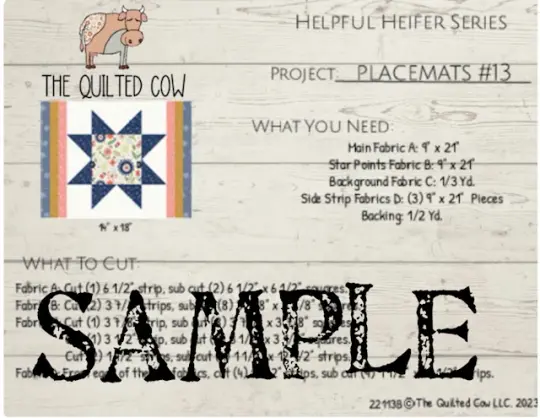 Helpful Heifer Placemats #13