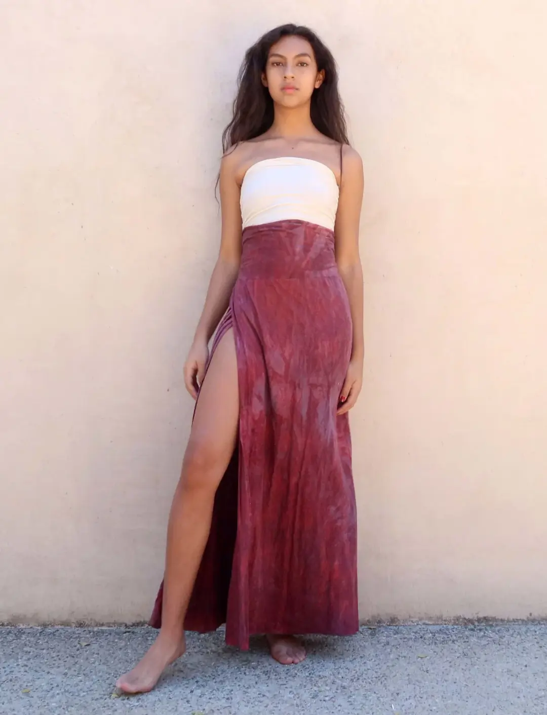 Faux Wrap Simplicity Long Skirt