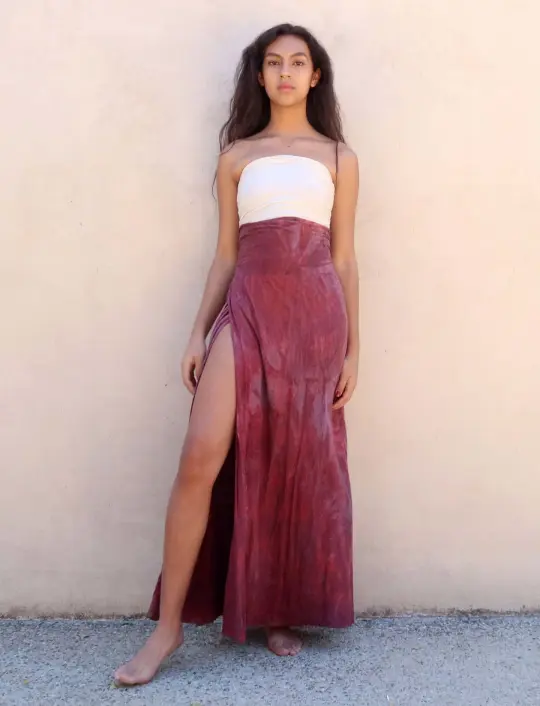 Faux Wrap Simplicity Long Skirt