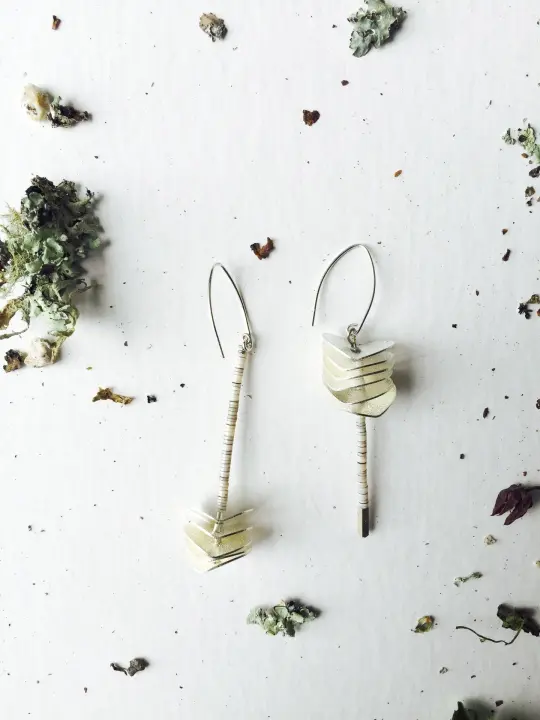 Asymmetrical petal earrings