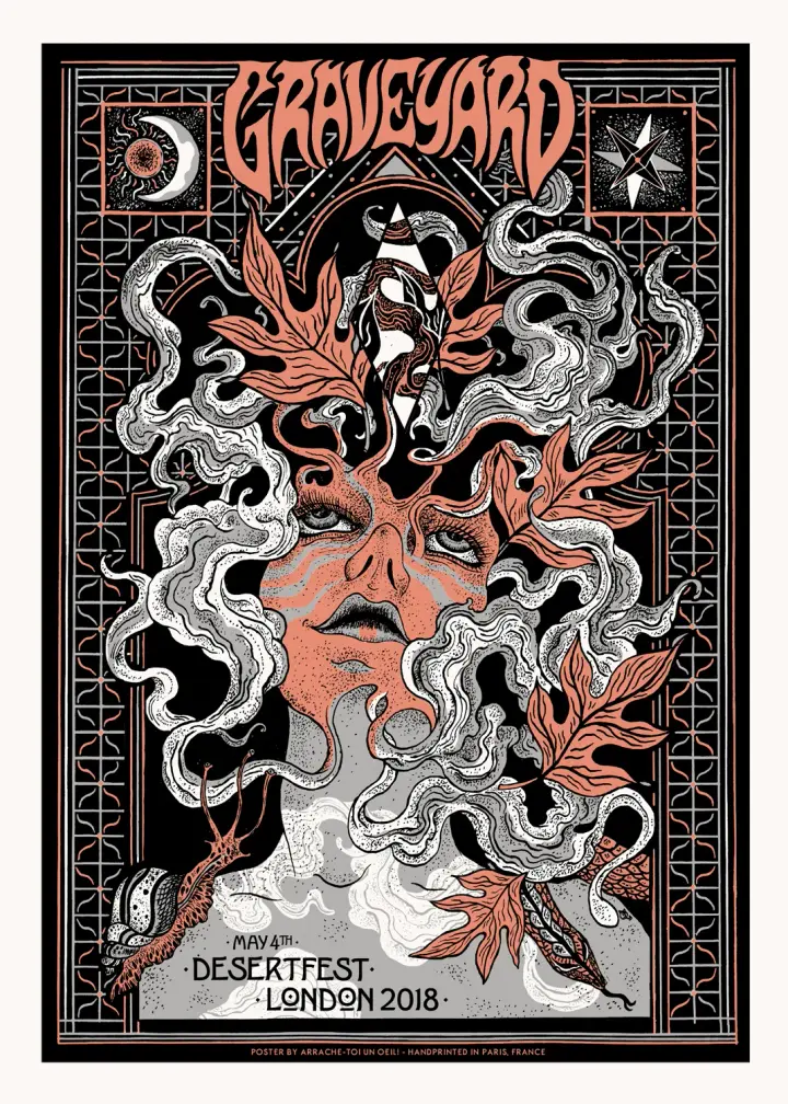 GRAVEYARD (Desertfest London 2018) screenprinted poster