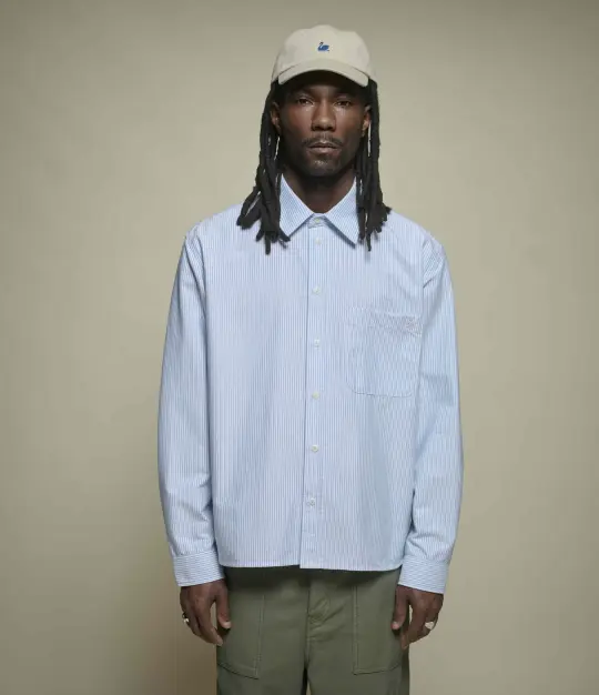Modern-Cut Cotton Oxford Long Sleeve Shirt