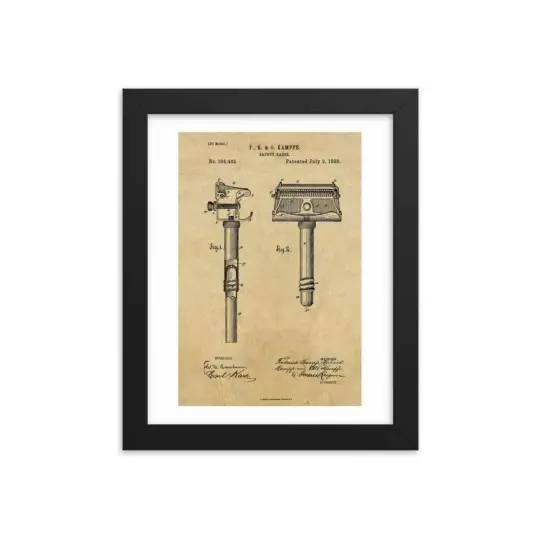 Kampfe Brothers Patent Drawing Framed Print