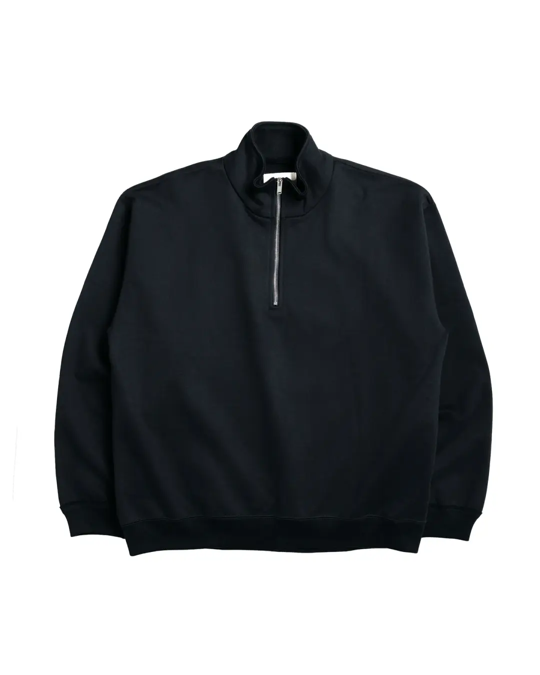 MARKAWARE Comfort Half Zip Organic Cotton Heavy Fleece Black
