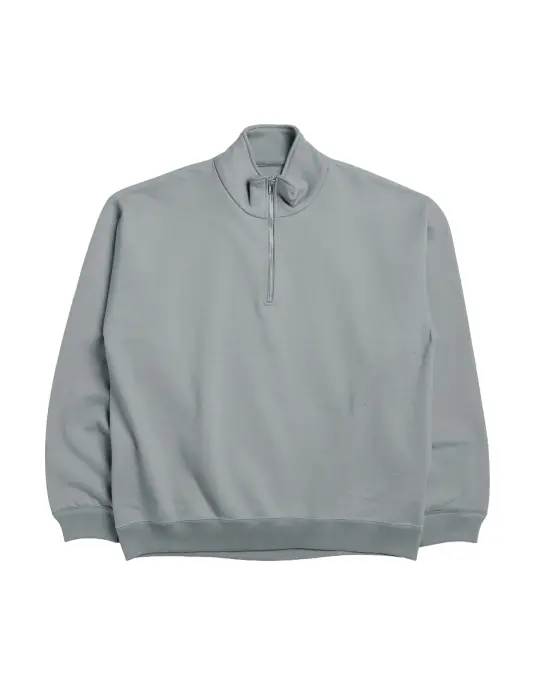 MARKAWARE Comfort Half Zip Organic Cotton Heavy Fleece Sage Green