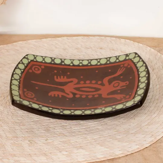 Zinapécuaro Rectangular Ceramic Trinket Dish