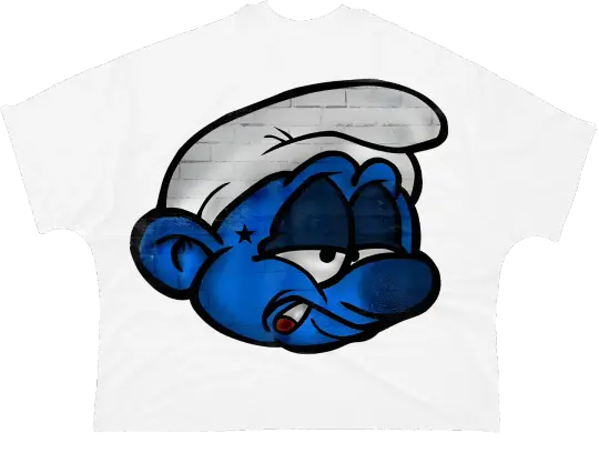 Smurf Oversized Crop Top - Super Max Heavyweight Streetwear Essential